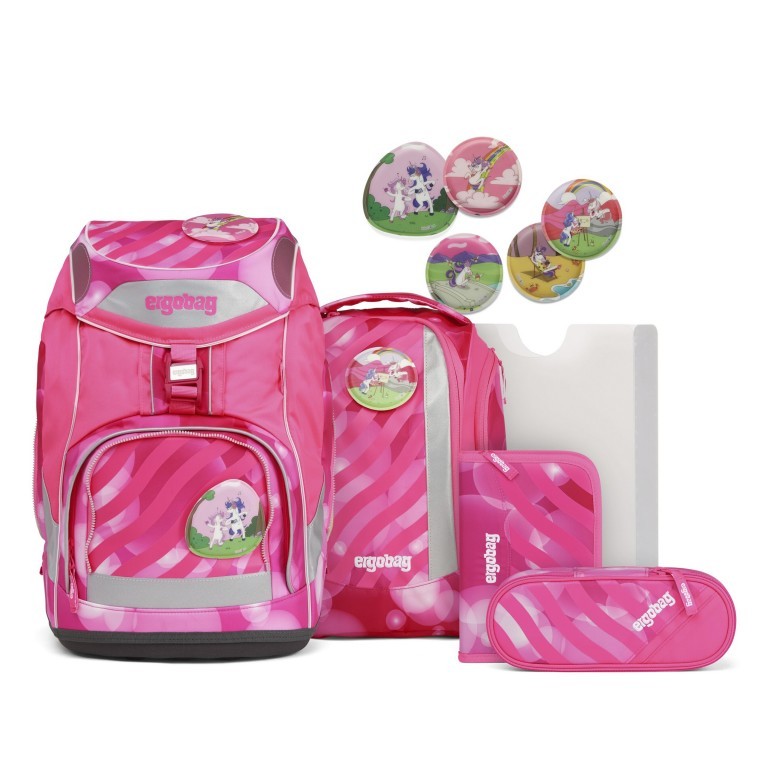 Schulranzen Pack Neo Edition Set 6-teilig KuntBärbuntes Einhorn, Farbe: rosa/pink, Marke: Ergobag, EAN: 4057081119349, Abmessungen in cm: 28x40x25, Bild 1 von 15