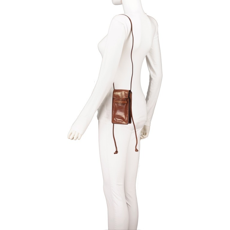 Handytasche Lucrezia Marrone, Farbe: cognac, Marke: The Bridge, EAN: 8033748509452, Abmessungen in cm: 10x18x4, Bild 4 von 6