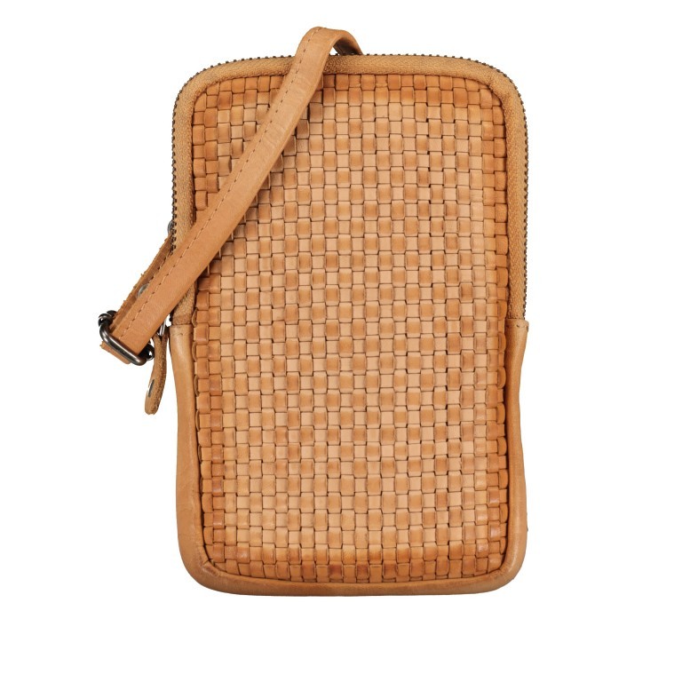 Handytasche Soft-Weaving Edith B3.2323 mit Schulterriemen Sweet Caramel, Farbe: cognac, Marke: Harbour 2nd, EAN: 4046478055605, Abmessungen in cm: 10x16.3x1.5, Bild 1 von 7