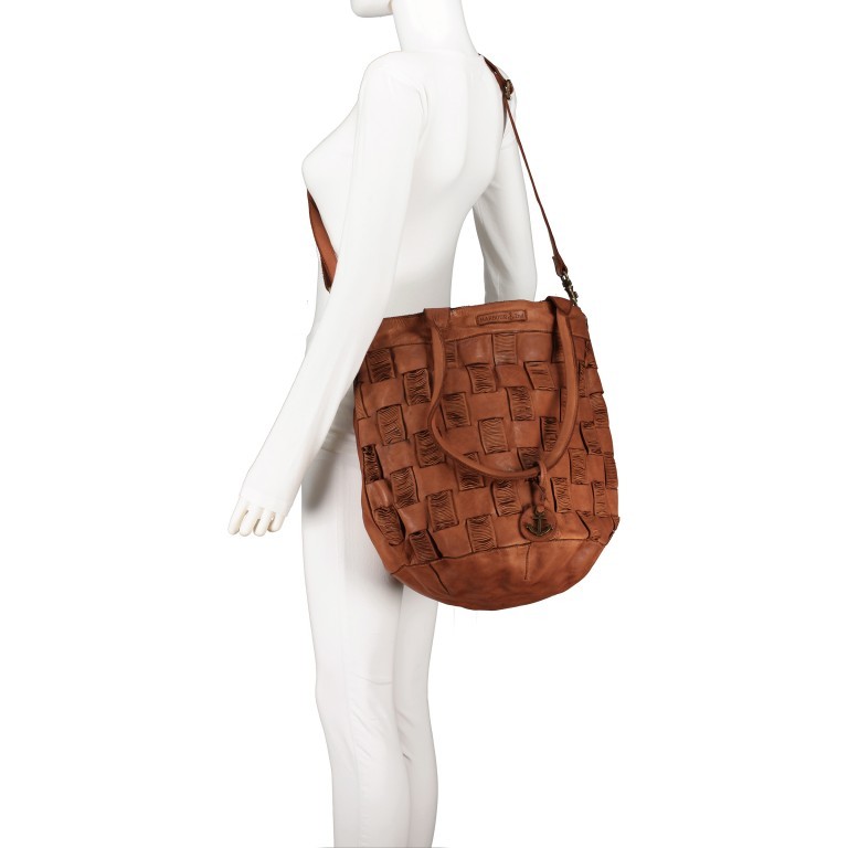 Handtasche New-Lines Karoline NL.11155 Charming Cognac, Farbe: cognac, Marke: Harbour 2nd, EAN: 4046478058538, Abmessungen in cm: 46.5x36.5x6, Bild 6 von 7