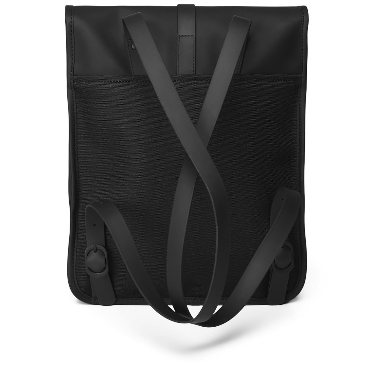 Rucksack Backpack Micro Black, Farbe: schwarz, Marke: Rains, EAN: 5711747498597, Abmessungen in cm: 27x33x7, Bild 2 von 6
