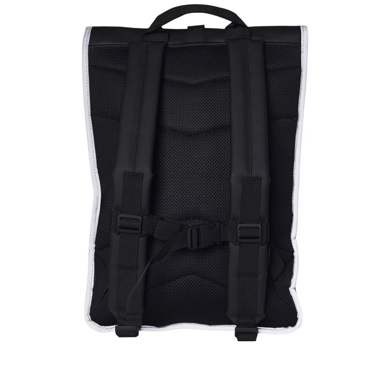 Rucksack Rolltop Reflective mit Laptopfach 16 Zoll Black, Farbe: schwarz, Marke: Rains, EAN: 5711747499341, Abmessungen in cm: 32x48x10, Bild 2 von 7