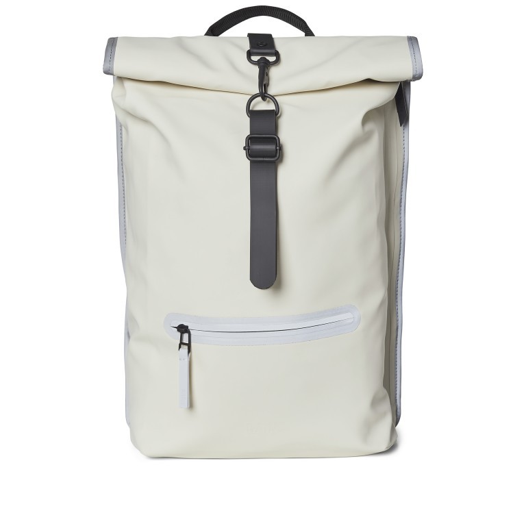 Rucksack Rolltop Reflective mit Laptopfach 16 Zoll Fossil, Farbe: beige, Marke: Rains, EAN: 5711747499358, Abmessungen in cm: 32x48x10, Bild 1 von 7