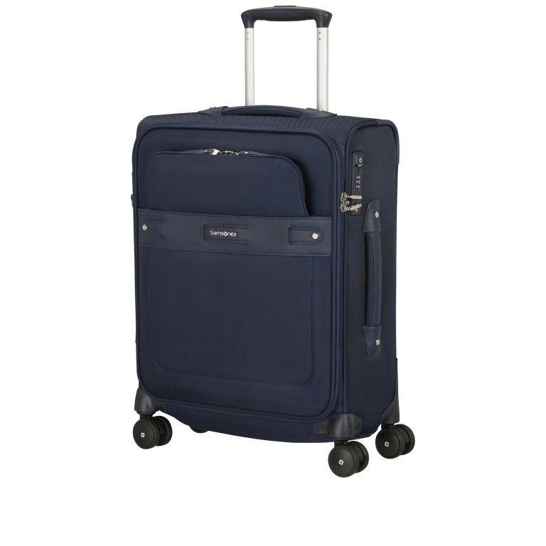 Koffer Beauhaven Spinner 55 IATA-Maß Dark Blue, Farbe: blau/petrol, Marke: Samsonite, EAN: 5400520074515, Abmessungen in cm: 40x55x20, Bild 3 von 15