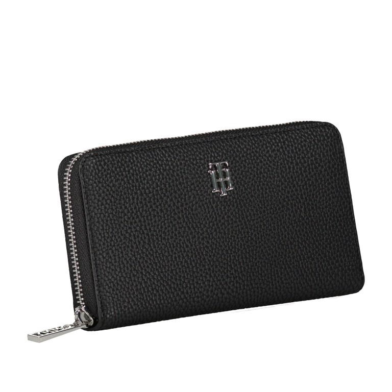 Geldbörse Element Large Wallet with Zip Around Black, Farbe: schwarz, Marke: Tommy Hilfiger, EAN: 8720117305646, Abmessungen in cm: 19x10.5x2.5, Bild 2 von 4