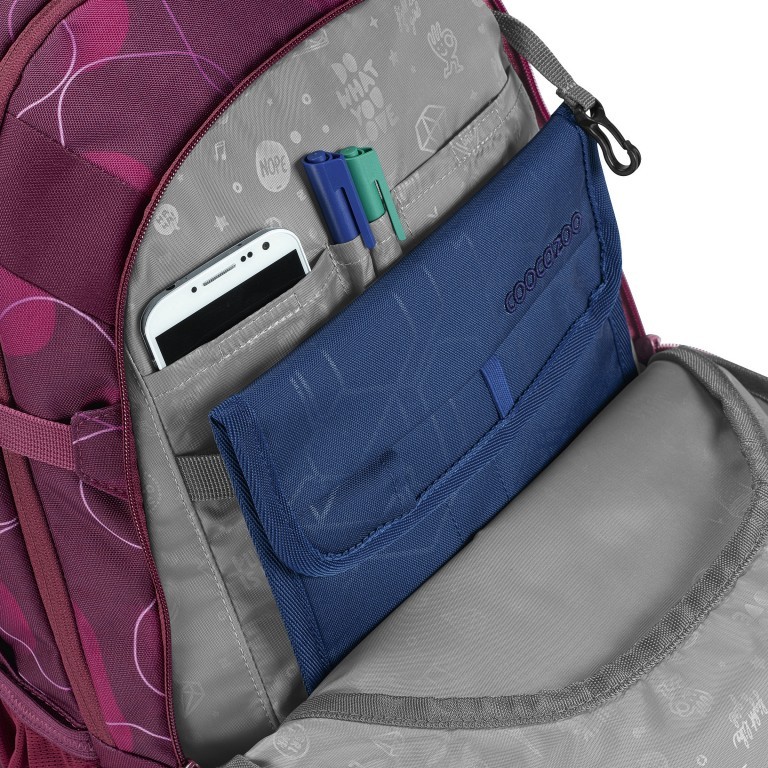 Rucksack Mate 30 Liter Berry Bubbles, Farbe: rosa/pink, Marke: Coocazoo, EAN: 4047443468895, Abmessungen in cm: 30x44x23, Bild 3 von 9