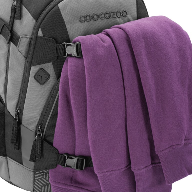 Rucksack Mate Black Carbon, Farbe: grau, Marke: Coocazoo, EAN: 4047443474537, Abmessungen in cm: 30x44x23, Bild 8 von 9