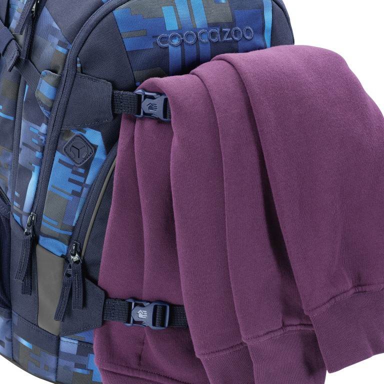 Rucksack Mate 30 Liter Deep Matrix, Farbe: blau/petrol, Marke: Coocazoo, EAN: 4047443468451, Abmessungen in cm: 30x44x23, Bild 8 von 9