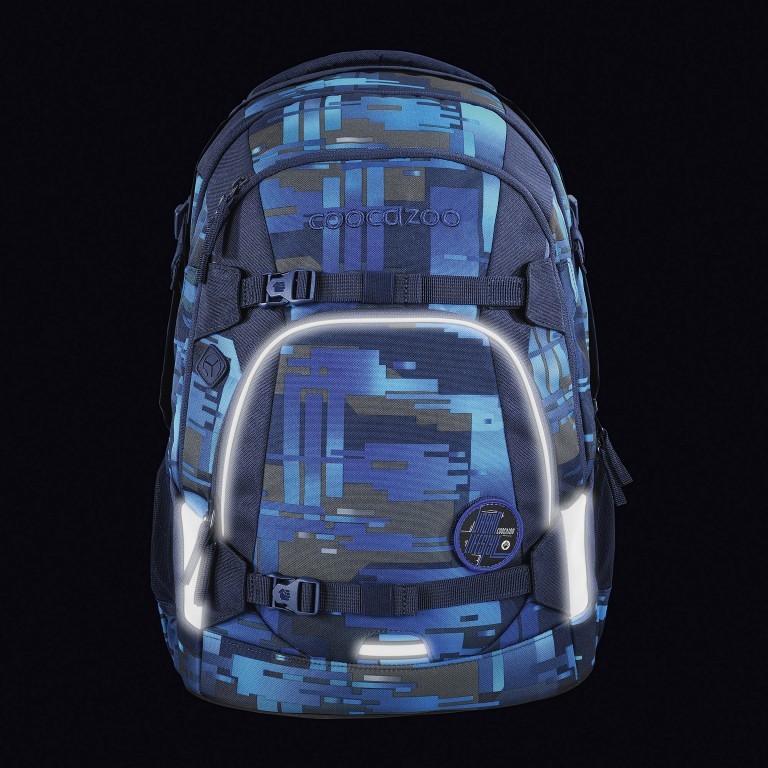 Rucksack Mate 30 Liter Deep Matrix, Farbe: blau/petrol, Marke: Coocazoo, EAN: 4047443468451, Abmessungen in cm: 30x44x23, Bild 9 von 9