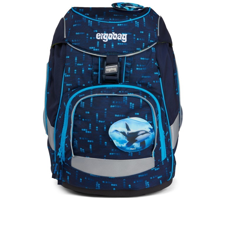 Schulranzen Pack Lumi Edition Set 6-teilig Modell 2022 TiefseetauchBär, Farbe: blau/petrol, Marke: Ergobag, EAN: 4057081119318, Abmessungen in cm: 25x35x22, Bild 2 von 15