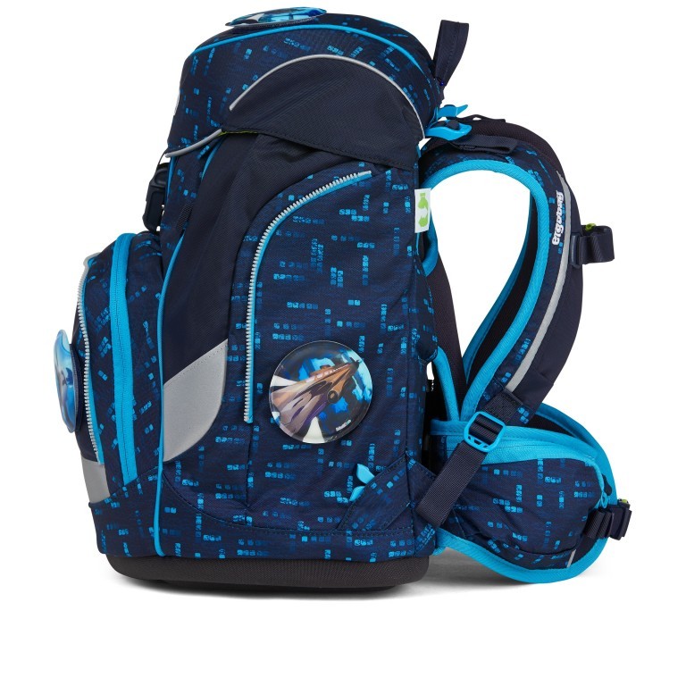 Schulranzen Pack Lumi Edition Set 6-teilig Modell 2022 TiefseetauchBär, Farbe: blau/petrol, Marke: Ergobag, EAN: 4057081119318, Abmessungen in cm: 25x35x22, Bild 4 von 15