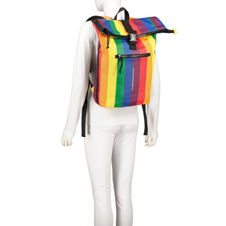 Rucksack mit Rolltop Rainbow, Farbe: bunt, Marke: Blackbeat, EAN: 8720629073446, Bild 4 von 5