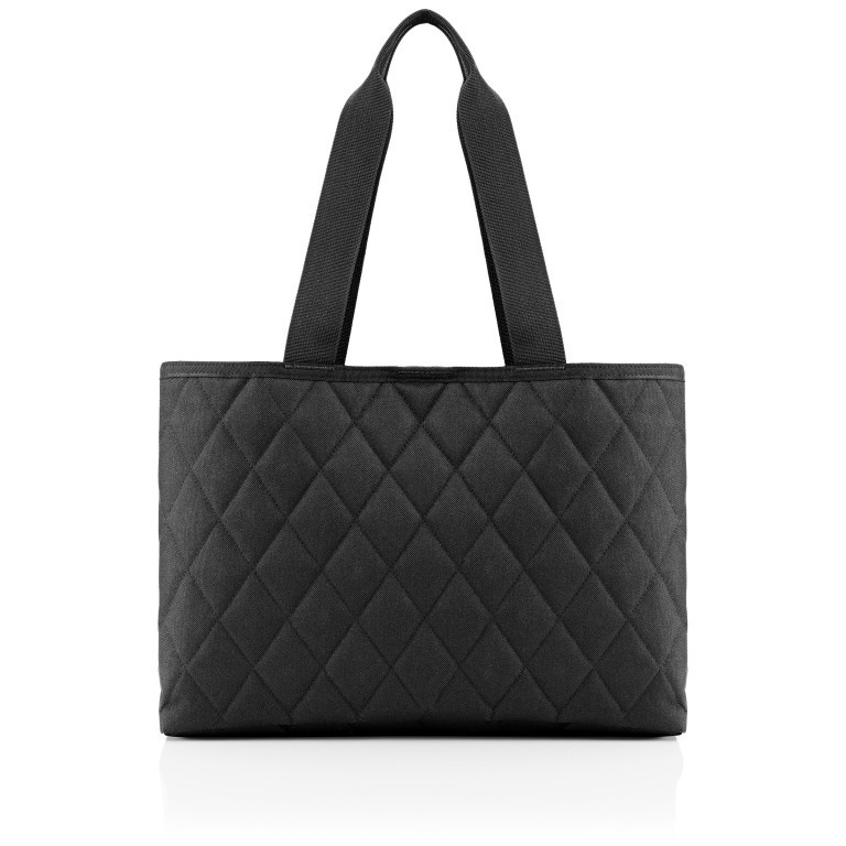 Shopper Classic Shopper L Rhombus Black, Farbe: schwarz, Marke: Reisenthel, EAN: 4012013726910, Abmessungen in cm: 39x28x16, Bild 1 von 3