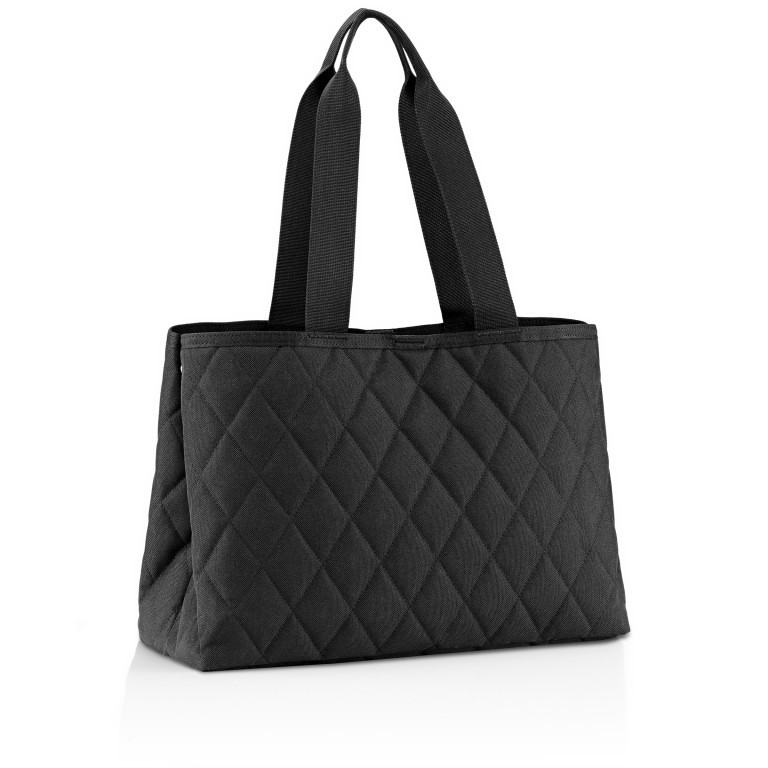 Shopper Classic Shopper L Rhombus Black, Farbe: schwarz, Marke: Reisenthel, EAN: 4012013726910, Abmessungen in cm: 39x28x16, Bild 2 von 3