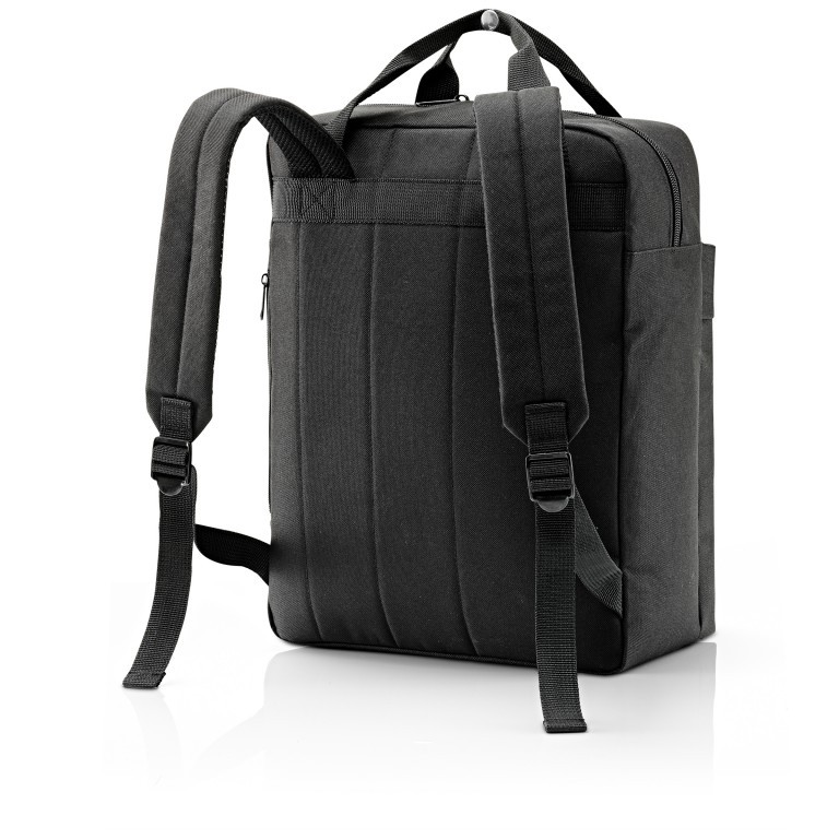 Rucksack Allday Backpack M mit Laptopfach 15 Zoll Black, Farbe: schwarz, Marke: Reisenthel, EAN: 4012013728129, Abmessungen in cm: 30x39x13, Bild 2 von 3