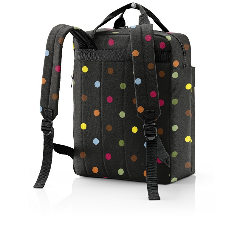 Rucksack Allday Backpack M mit Laptopfach 15 Zoll Dots, Farbe: bunt, Marke: Reisenthel, EAN: 4012013728099, Abmessungen in cm: 30x39x13, Bild 2 von 3