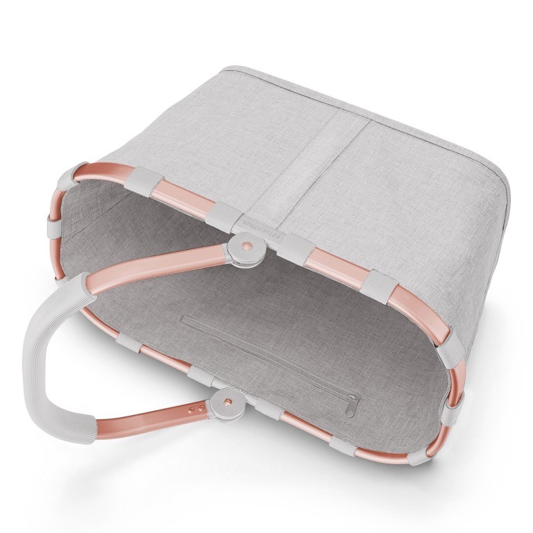 Einkaufskorb Carrybag Frame Twist Sky Rose, Farbe: grau, Marke: Reisenthel, EAN: 4012013726293, Abmessungen in cm: 48x29x28, Bild 4 von 6
