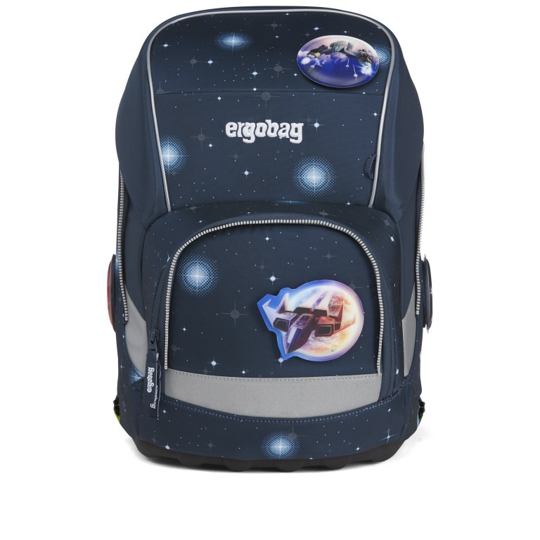 Schulranzen Wide Galaxy Glow Edition Set 5-teilig KoBärnikus, Farbe: blau/petrol, Marke: Ergobag, EAN: 4057081124381, Abmessungen in cm: 28x40x25, Bild 2 von 11