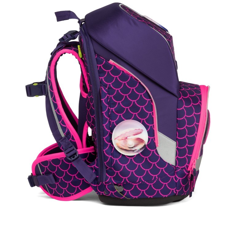 Schulranzen Wide Lumi Edition Set 5-teilig PerlentauchBär, Farbe: flieder/lila, Marke: Ergobag, EAN: 4057081124367, Abmessungen in cm: 28x40x25, Bild 3 von 8