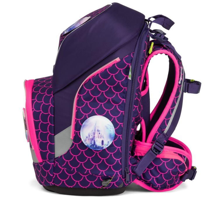 Schulranzen Wide Lumi Edition Set 5-teilig PerlentauchBär, Farbe: flieder/lila, Marke: Ergobag, EAN: 4057081124367, Abmessungen in cm: 28x40x25, Bild 4 von 8