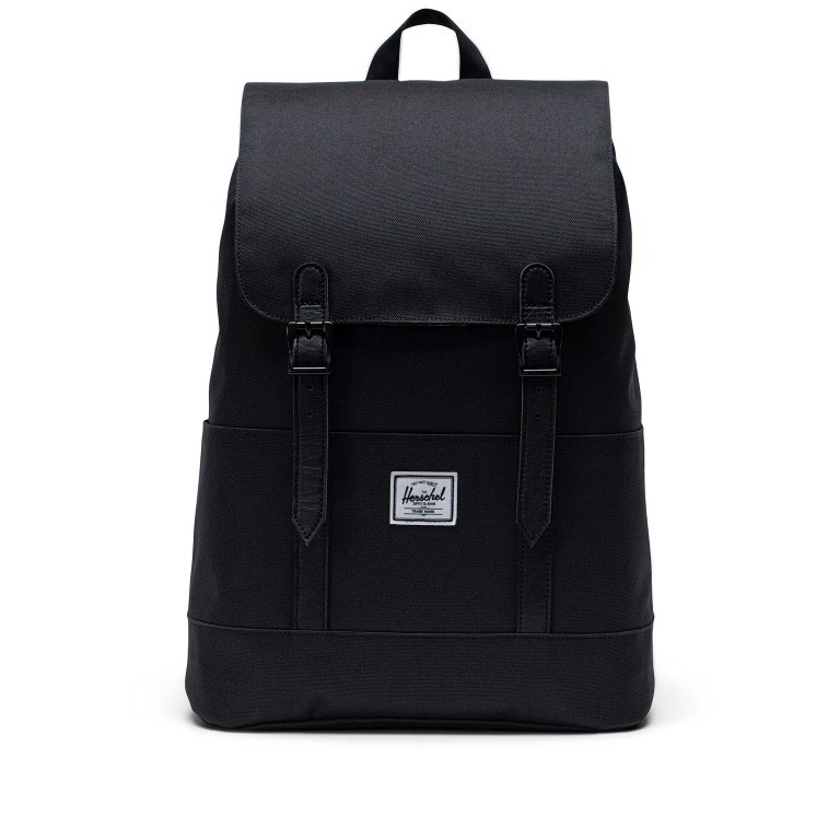 Rucksack Retreat Small Rubber Straps Volumen 14.5 Liter Black Black, Farbe: schwarz, Marke: Herschel, EAN: 0828432529018, Abmessungen in cm: 27.94x41.91x13.97, Bild 1 von 6
