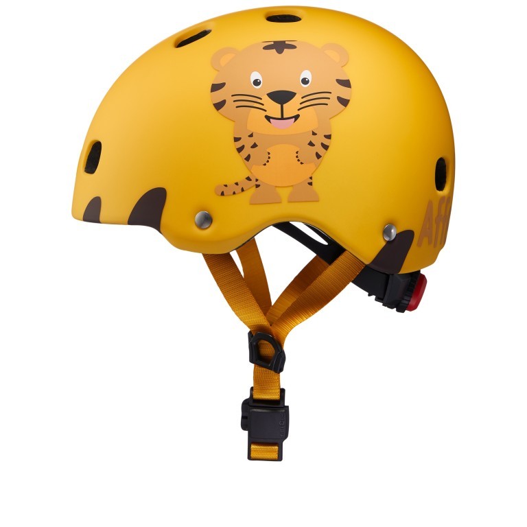 Roller- / Fahrradhelm S Tiger, Farbe: gelb, Marke: Affenzahn, EAN: 4057081115044, Abmessungen in cm: 19x13.5x23, Bild 2 von 5