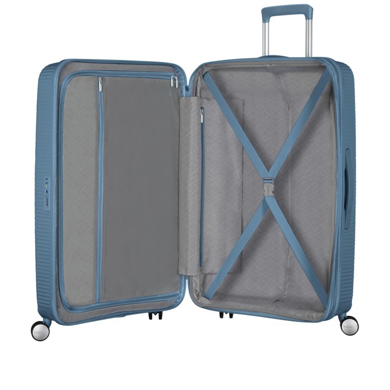 Trolley Soundbox 4-Rollen 77 cm Stone Blue, Farbe: blau/petrol, Marke: American Tourister, EAN: 5400520102942, Abmessungen in cm: 51.5x77x29.5, Bild 6 von 12