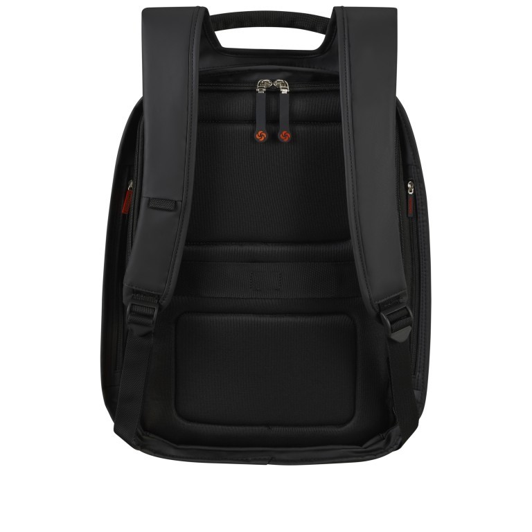 Rucksack Securipak Laptop Backpack 15.6 Zoll mit USB-Anschluss Orange Black, Farbe: schwarz, Marke: Samsonite, EAN: 5400520176851, Abmessungen in cm: 30x44x16, Bild 5 von 14