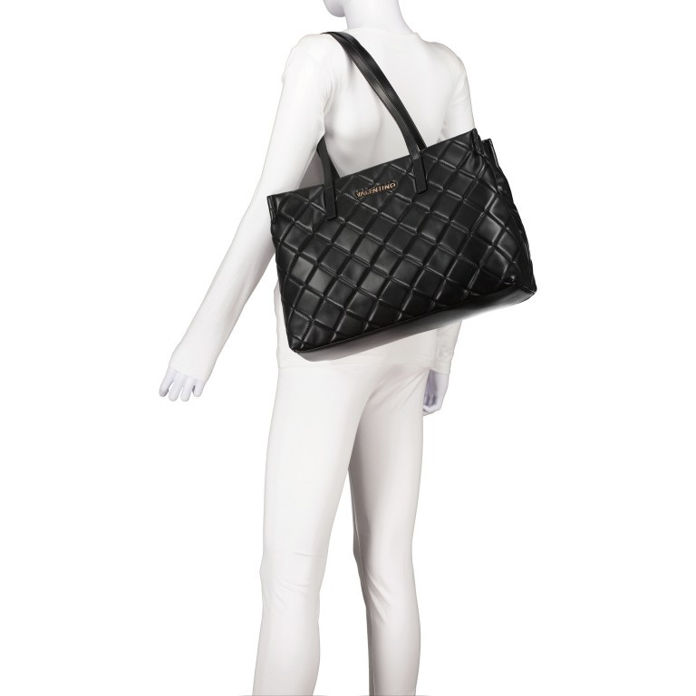 Shopper Ocarina Schwarz, Farbe: schwarz, Marke: Valentino Bags, EAN: 8054942227676, Abmessungen in cm: 38.5x26.5x16, Bild 4 von 5