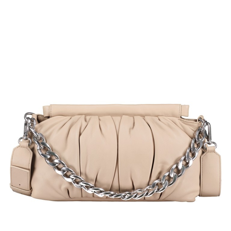 Umhängetasche / Clutch Soft Volume Lucy Silky Leather Light Beige, Farbe: beige, Marke: Les Visionnaires, EAN: 4260711671586, Abmessungen in cm: 40.5x19x10, Bild 1 von 9