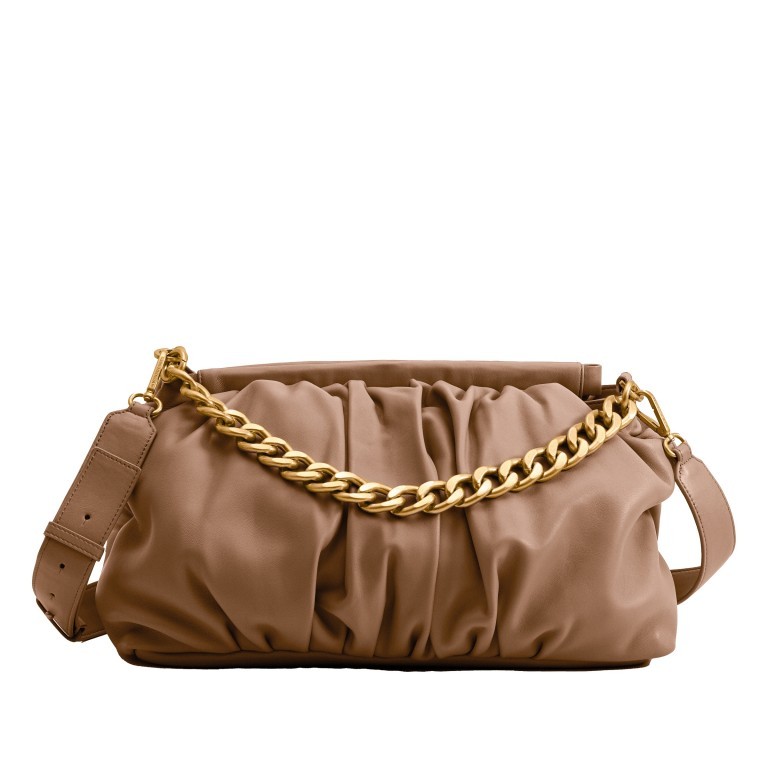 Umhängetasche / Clutch Soft Volume Emma Silky Leather Caramel, Farbe: cognac, Marke: Les Visionnaires, EAN: 4260711672187, Abmessungen in cm: 43x26x13, Bild 1 von 6