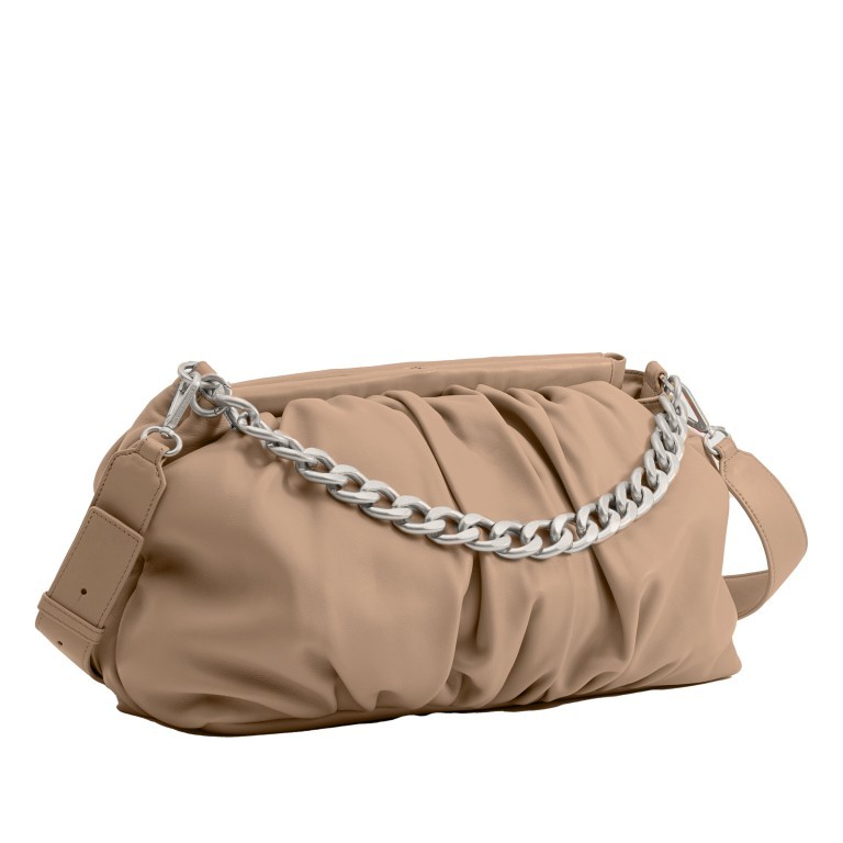 Umhängetasche / Clutch Soft Volume Emma Silky Leather Light Beige, Farbe: beige, Marke: Les Visionnaires, EAN: 4260711672170, Abmessungen in cm: 43x26x13, Bild 2 von 6