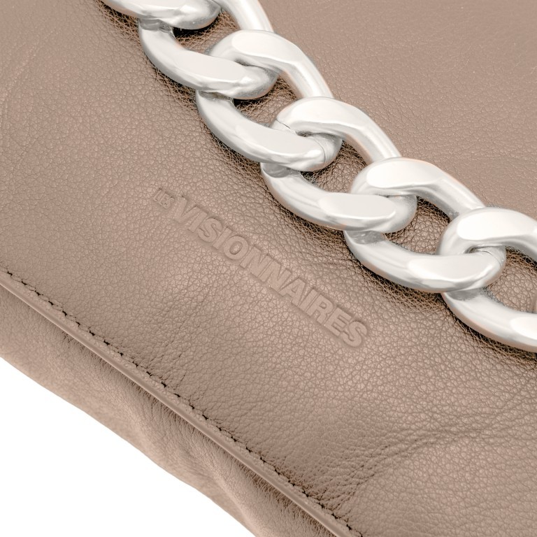 Umhängetasche Chain Reaction Emily Chain Soft Grainy Light Beige, Farbe: beige, Marke: Les Visionnaires, EAN: 4260711675454, Abmessungen in cm: 26x16x8, Bild 9 von 9
