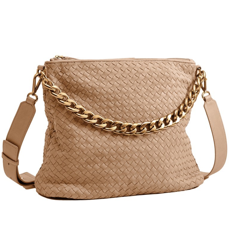 Beuteltasche Weave Juna Soft Grainy Leather Caramel, Farbe: cognac, Marke: Les Visionnaires, EAN: 4260711675669, Abmessungen in cm: 43x30x10, Bild 2 von 6