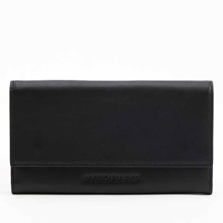 Geldbörse Maja Smooth Leather Black, Farbe: schwarz, Marke: Les Visionnaires, Abmessungen in cm: 23x15x5, Bild 1 von 3