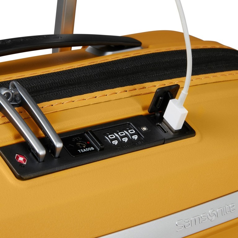 Koffer Upscape Spinner 55 erweiterbar auf 45 Liter Yellow, Farbe: gelb, Marke: Samsonite, EAN: 5400520160607, Abmessungen in cm: 40x55x20, Bild 11 von 14