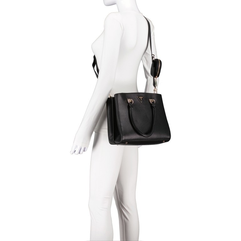 Handtasche Alexie Black, Farbe: schwarz, Marke: Guess, EAN: 0190231566748, Abmessungen in cm: 29x23.5x11.5, Bild 6 von 7