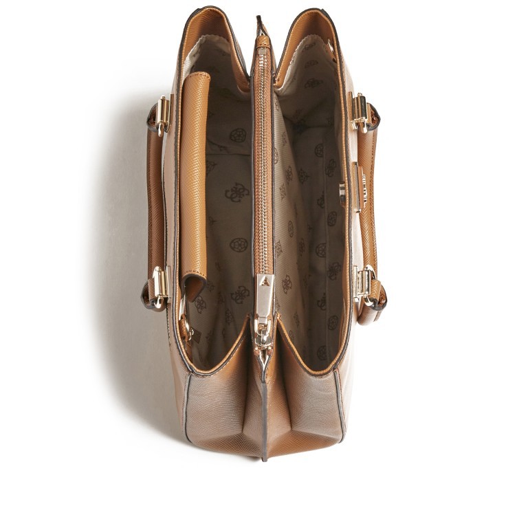 Handtasche Alexie Light Cognac, Farbe: cognac, Marke: Guess, EAN: 0190231566762, Abmessungen in cm: 29x23.5x11.5, Bild 3 von 3