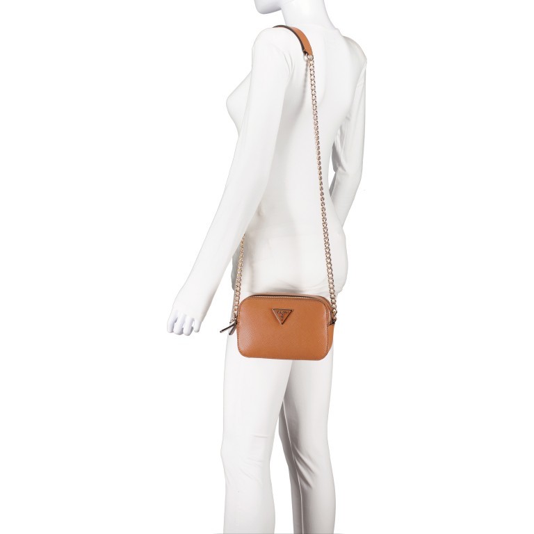 Umhängetasche Noelle Camera Bag Light Cognac, Farbe: cognac, Marke: Guess, EAN: 0190231569084, Abmessungen in cm: 19.5x14x7, Bild 4 von 6
