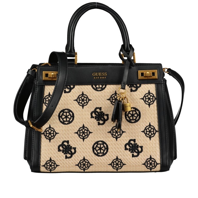 Handtasche Katey Natural Black, Farbe: schwarz, Marke: Guess, EAN: 0190231597667, Abmessungen in cm: 30x23.5x10.5, Bild 1 von 7