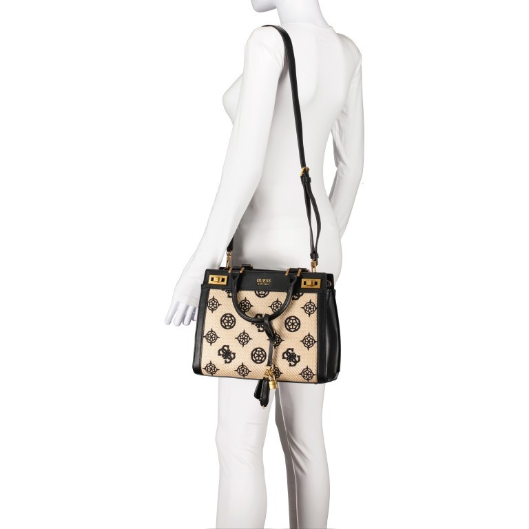 Handtasche Katey Natural Black, Farbe: schwarz, Marke: Guess, EAN: 0190231597667, Abmessungen in cm: 30x23.5x10.5, Bild 5 von 7
