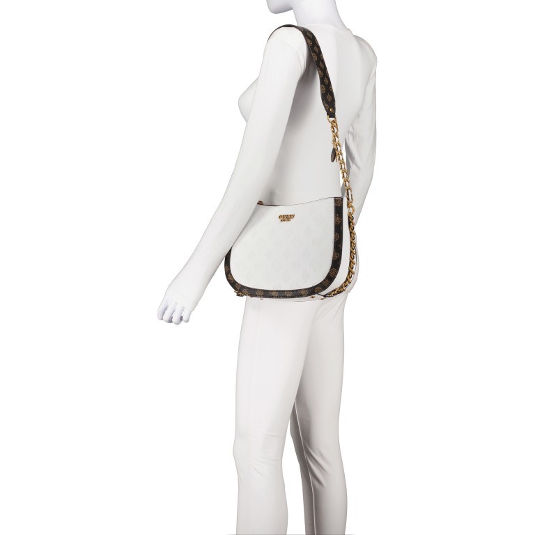 Beuteltasche Abey White Logo Multi, Farbe: weiß, Marke: Guess, EAN: 0190231595694, Abmessungen in cm: 29x20x8, Bild 4 von 5