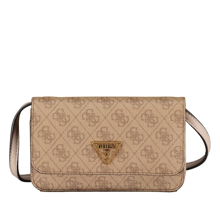 Handy- / Umhängetasche / Clutch / Portemonnaie Laurel Latte Logo, Farbe: beige, Marke: Guess, EAN: 0190231710714, Abmessungen in cm: 19.5x13x5, Bild 1 von 7