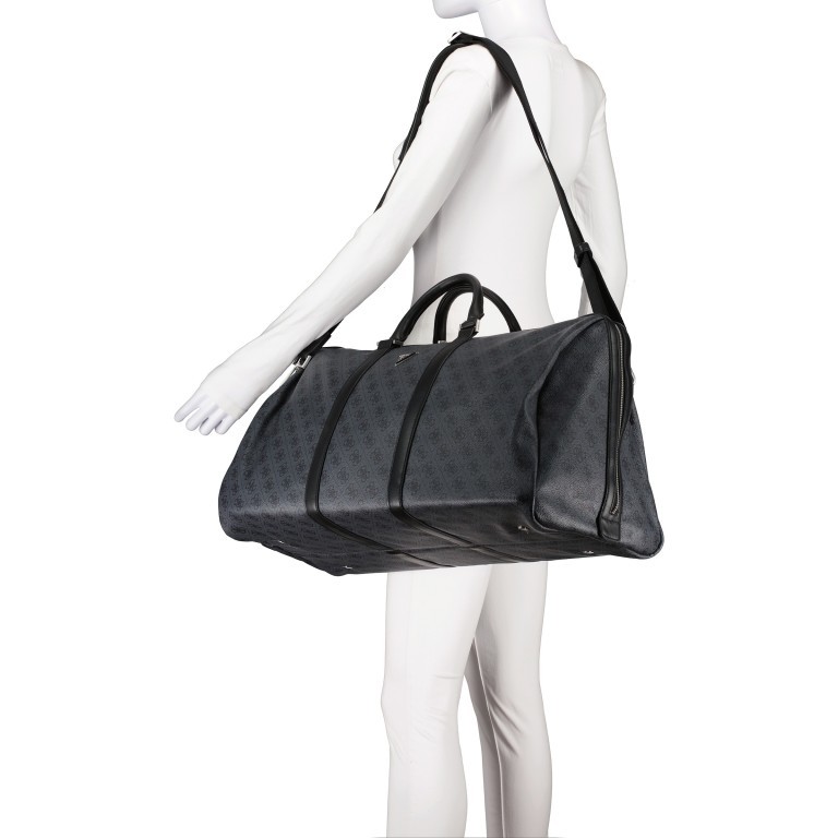 Reisetasche Vezzola Black, Farbe: schwarz, Marke: Guess, EAN: 7628067764937, Abmessungen in cm: 55x33x26, Bild 4 von 6