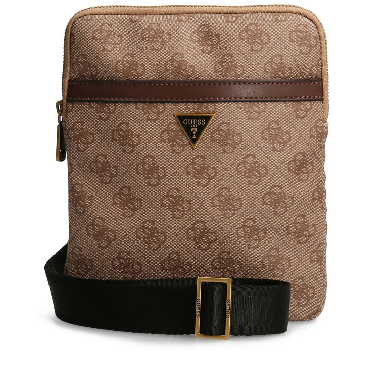 Umhängetasche Milano mit Tabletfach Beige Brown, Farbe: braun, Marke: Guess, EAN: 7628067764173, Abmessungen in cm: 20x23x3, Bild 1 von 7