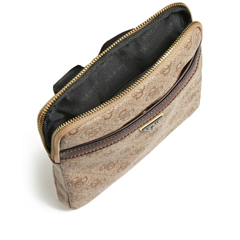Umhängetasche Milano mit Tabletfach Beige Brown, Farbe: braun, Marke: Guess, EAN: 7628067764173, Abmessungen in cm: 20x23x3, Bild 5 von 7