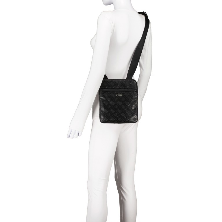 Umhängetasche Escape Black, Farbe: schwarz, Marke: Guess, EAN: 7617076116592, Abmessungen in cm: 20x23.5x2, Bild 5 von 7