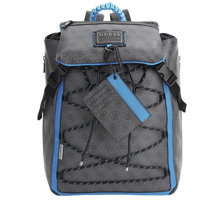 Rucksack Salameda mit Tablet- und Laptopfach Black Blue, Farbe: grau, Marke: Guess, EAN: 7621826489898, Abmessungen in cm: 30x45x16, Bild 1 von 6