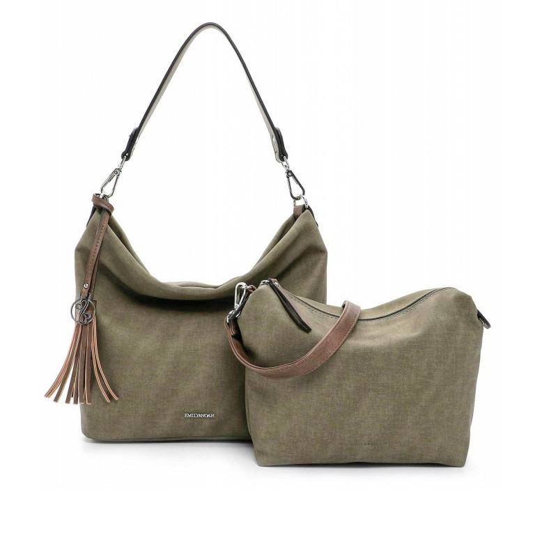 Tasche Elke Bag in Bag zweiteiliges Set Khaki, Farbe: taupe/khaki, Marke: Emily & Noah, EAN: 4049391349875, Bild 1 von 5