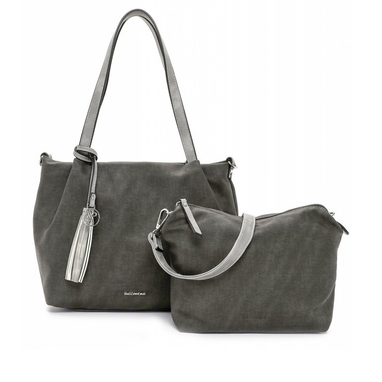 Shopper Elke Bag in Bag zweiteiliges Set Grey, Farbe: grau, Marke: Emily & Noah, EAN: 4049391320140, Bild 1 von 5